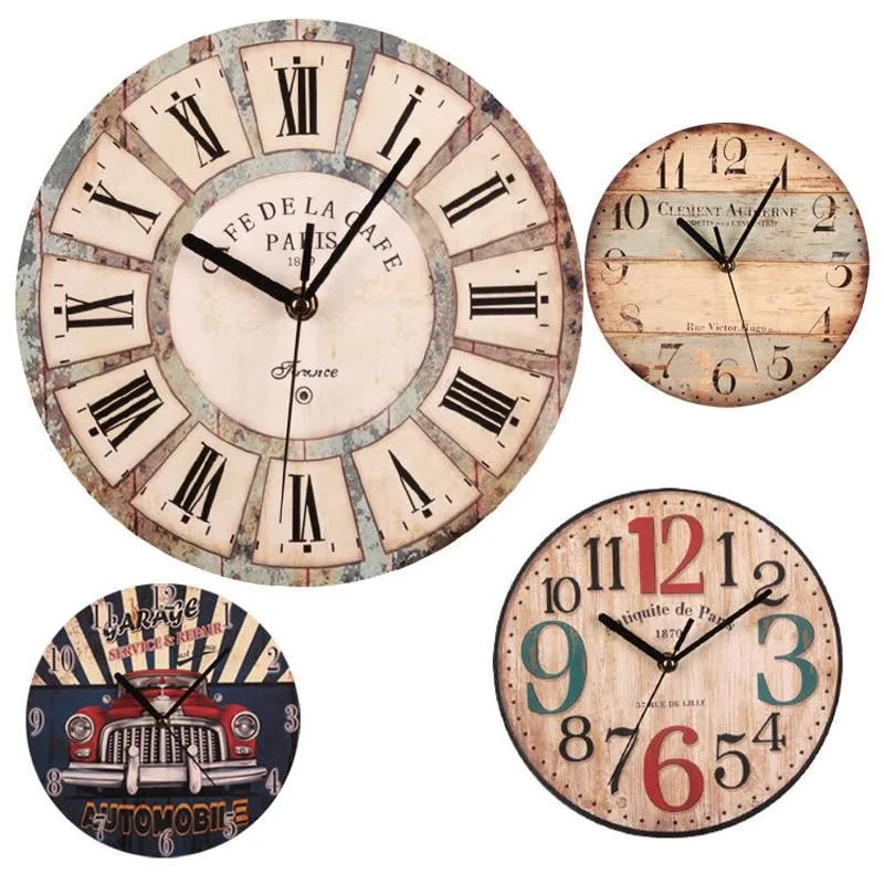 Horloge Murale Vintage en Bois Horloge Murale Vintage en Bois
